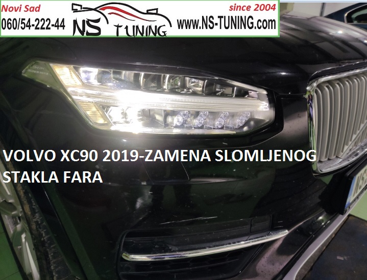 volvo xc90 2018 2019 led far slomljeno staklo za far novo zamena servis farova novi sad ns tuning